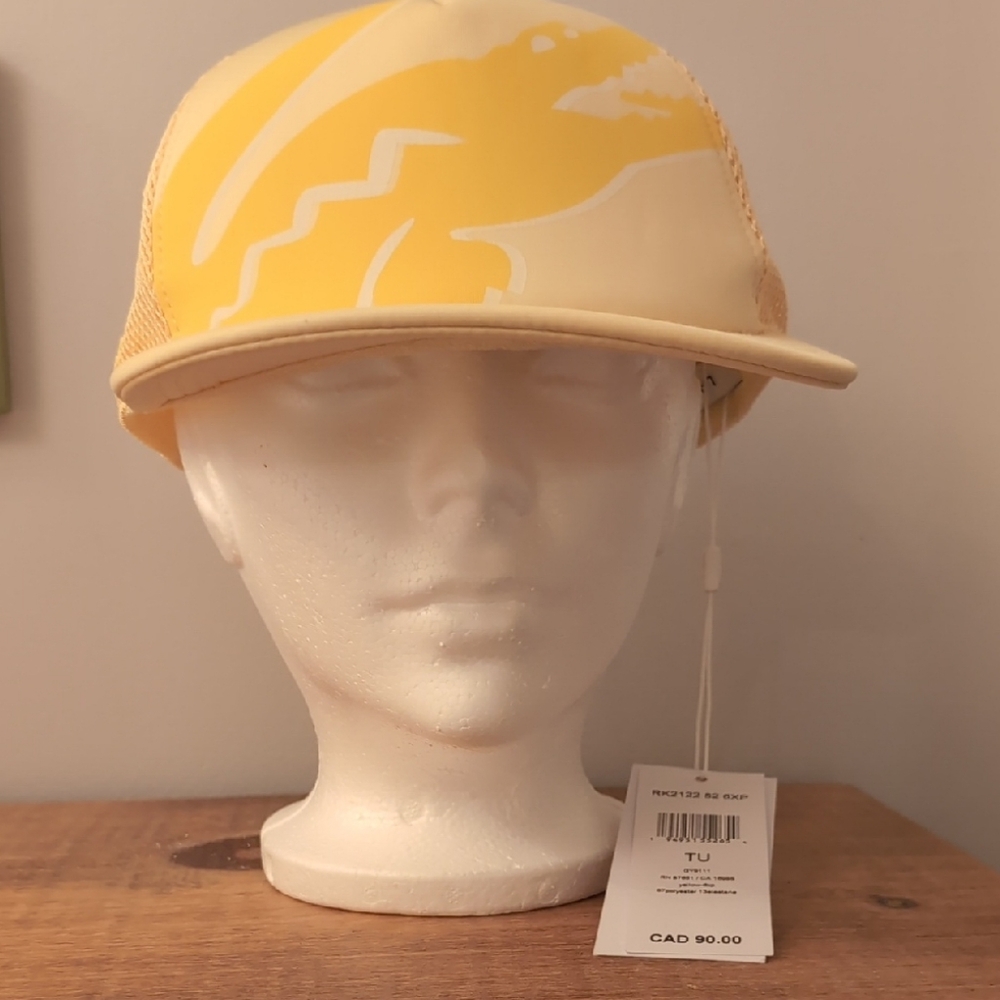 Lacoste Yellow Trucker Hat. NWT.